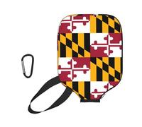 CNTDBU Funda de neopreno con bolsillo de malla, mosquetón para bolsa de gimnasio con bandera del estado de Maryland
