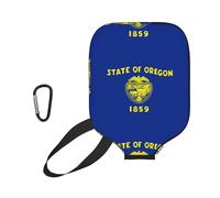 CNTDBU Funda de neopreno con bolsillo de malla, mosquetón para bolsa de gimnasio con bandera del estado de Oregon