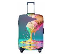 CNTDBU Funda elástica gigante para maleta, protector de equipaje elástico para viajes, resistente a los arañazos, se adapta a la mayoría de maletas, Black, L, bohemio