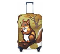 CNTDBU Funda elástica para maleta con diseño de ardilla que come nueces, protector de equipaje elástico para viajes, resistente a los arañazos, se adapta a la mayoría de maletas, Black, L, bohemio