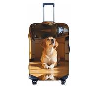 CNTDBU Funda elástica para maleta con diseño de perro esperando, protector de equipaje elástico para viajes, resistente a los arañazos, se adapta a la mayoría de maletas, Black, M, bohemio