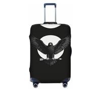 CNTDBU Funda elástica para maleta, diseño de alas de águila negra, protector de equipaje elástico para viajes, resistente a los arañazos, se adapta a la mayoría de maletas, Black, XL, bohemio