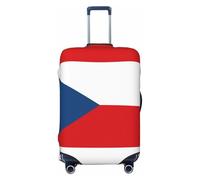 CNTDBU Funda elástica para maleta, diseño de bandera de la República Checa, protector de equipaje elástico para viajes, resistente a los arañazos, se adapta a la mayoría de maletas, Black, S, bohemio