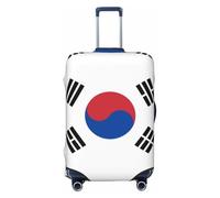 CNTDBU Funda elástica para maleta, diseño de bandera de la República de Corea, protector de equipaje elástico para viajes, resistente a los arañazos, se adapta a la mayoría de maletas, Black, S