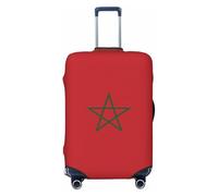 CNTDBU Funda elástica para maleta, diseño de bandera de Marruecos, protector de equipaje elástico para viajes, resistente a los arañazos, se adapta a la mayoría de maletas, Black, XL, bohemio