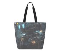 CNTDBU Future Robot Tyvek - Bolsa de compras reutilizable, ligera, plegable, de papel, impermeable, duradera, respetuosa con el medio ambiente, para compras, trabajo, viajes