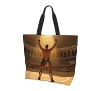 CNTDBU Gladiator Victory Pose - Bolsa de compras grande para mujer, ligera, resistente al agua, para el trabajo, viajes, uso diario