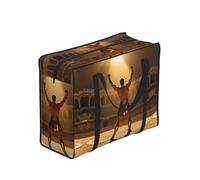 CNTDBU Gladiator Victory Pose - Bolsa de compras resistente, impermeable, reutilizable, con cremallera, bolsa de almacenamiento plegable para viajes, picnic