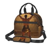 CNTDBU Gladiator Victory Pose - Bolsa térmica para almuerzo para el trabajo, bolsa de alimentos aislada con correa de hombro ajustable, enfriador a prueba de fugas para uso diario