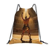 CNTDBU Gladiator Victory Pose - Mochila grande impermeable y ligera para deportes de gimnasio, mochila casual con cordón para viajes, senderismo