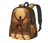 CNTDBU Gladiator Victory Pose - Mochila ligera e informal para adultos, mochila de viaje de gran capacidad con correas acolchadas, bolsa de viaje resistente al agua