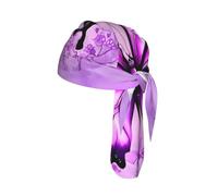 CNTDBU Gorra de ciclismo transpirable con diseño de mariposa morada, banda para el sudor que absorbe la humedad para cascos, de secado rápido, para hombres y mujeres, correr, senderismo
