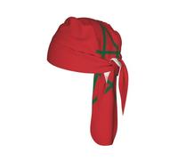 CNTDBU Gorra de ciclismo transpirable con la bandera de Marruecos, banda para el sudor que absorbe la humedad para cascos, de secado rápido, para hombres y mujeres, correr, senderismo, color negro