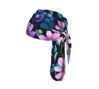CNTDBU Gorra de ciclismo transpirable de camelia morada, banda para el sudor que absorbe la humedad para cascos, gorro deportivo de secado rápido para hombres y mujeres, correr, senderismo