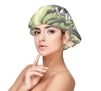 CNTDBU Gorro de dormir de satén con diseño de elefante caminante para mujer, doble capa de seda suave, protección ajustable para el cabello, gorra de noche para cabello largo natural rizado
