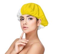 CNTDBU Gorro de dormir de satén con la bandera del Vaticano para mujer, doble capa de seda suave, protección ajustable para el cabello, gorra de noche para cabello largo natural rizado