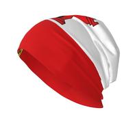 CNTDBU Gorro de punto con la bandera de Gibraltar para adultos, ligero, elástico, holgado, suave, transpirable, doble capa, para hombres y mujeres, color negro