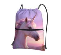 CNTDBU Head Profile - Mochila con cordón y cremallera, impermeable, ligera, para gimnasio, deportes, bolsa ajustable para viajes, senderismo