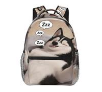 CNTDBU Husky Snoring - Mochila ligera e informal para adultos, mochila de viaje de gran capacidad con correas acolchadas, bolsa de viaje resistente al agua
