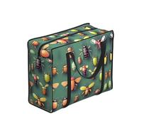 CNTDBU Insect Atlas - Bolsa de compras resistente al agua, reutilizable, con cremallera, bolsa de almacenamiento plegable para viajes, picnic