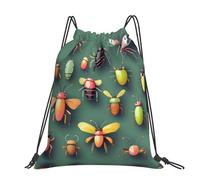 CNTDBU Insect Atlas - Mochila grande impermeable y ligera para deportes de gimnasio, mochila informal con cordón para viajes, senderismo
