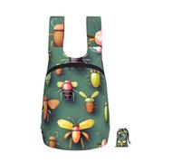 CNTDBU Insect Atlas - Mochila plegable de 16 l, ligera, plegable, para viajes, mochila de senderismo impermeable con cremallera, para hombres y mujeres