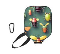 CNTDBU Insect Atlas Pickleball - Funda de neopreno con bolsillo de malla, mosquetón para bolsa de gimnasio