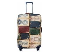 CNTDBU Juego de sellos para pasaporte, funda elástica para maleta, protector de equipaje elástico para viajes, resistente a los arañazos, se adapta a la mayoría de maletas, Black, L, bohemio