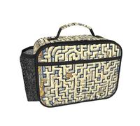 CNTDBU Labyrinth Treasure Map - Bolsa de almuerzo aislada para hombres y mujeres, bolsa térmica para el trabajo, oficina, lonchera a prueba de fugas con bolsillo de malla para alimentos