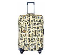 CNTDBU Labyrinth Treasure Map - Funda elástica para maleta, protector de equipaje elástico para viajes, resistente a los arañazos, se adapta a la mayoría de maletas, Black, M, bohemio