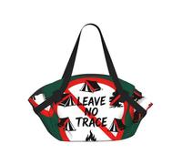 CNTDBU LEAVE NO TRACE - Bolsa de manta de picnic 2 en 1, plegable, impermeable, redonda, para parque de playa, bolsa de camping portátil con bolsillos de almacenamiento para aventuras al aire libre