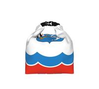 CNTDBU Leningrado - Lonchera enrollable con diseño de bandera para el trabajo, bolsa térmica con tamaño ajustable, portador de alimentos a prueba de fugas para uso diario