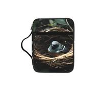 CNTDBU Little Bird Nest - Bolsa de estudio bíblico con asas, organizador resistente al agua para viajes a la iglesia, soporte para bolígrafo, tablet, bolsillo para diario