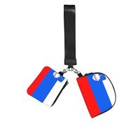 CNTDBU Llavero de pulsera con la bandera de Eslovenia para mujer, bolso de muñeca pequeño para llaves, tarjetas, paquete de 2 bolsas con cremallera para correr, gimnasio, viajes, deportes al aire