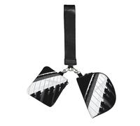 CNTDBU Llavero de teclado de piano para mujer, bolso de muñeca pequeño para llaves, tarjetas, paquete de 2 bolsas con cremallera para correr, gimnasio, viajes, deportes al aire libre