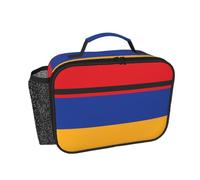 CNTDBU Lonchera aislada con la bandera de Armenia para hombres y mujeres, bolsa térmica para el trabajo, oficina, lonchera a prueba de fugas con bolsillo de malla para alimentos