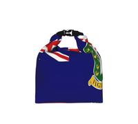CNTDBU Lonchera enrollable con diseño de bandera de las Islas Vírgenes Británicas para el trabajo, con aislamiento térmico y tamaño ajustable, portador de alimentos a prueba de fugas para uso diario