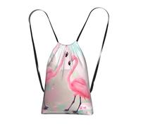 CNTDBU Love Flamingo - Mochila plegable con cordón, ligera, plegable, reutilizable, para viajes, mochila compacta para camping, gimnasio