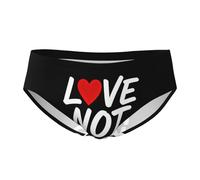 CNTDBU Love Not War - Calzoncillos triangulares para hombre, ropa interior elástica y transpirable con bolsa, cintura sin etiquetas, absorbe la humedad para uso diario, Negro, S