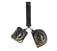 CNTDBU Magical Design - Cartera con diseño de runas nórdicas y brújula para mujer, bolsa de muñeca pequeña para llaves, tarjetas, paquete de 2 bolsas con cremallera para correr, gimnasio, viajes