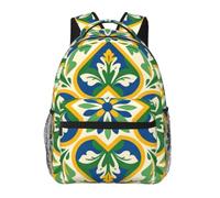 CNTDBU Majolica Pottery - Mochila ligera e informal para adultos, mochila de viaje de gran capacidad con correas acolchadas, bolsa de viaje resistente al agua