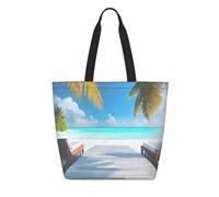 CNTDBU Maldives Holidays Tyvek - Bolsa de compras reutilizable, ligera, plegable, de papel, impermeable, duradera, respetuosa con el medio ambiente, para compras, trabajo, viajes