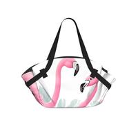 CNTDBU Manta de picnic 2 en 1 con diseño de flamenco rosa, plegable, impermeable, para parque de playa, bolsa portátil de camping con bolsillos de almacenamiento para aventuras al aire libre