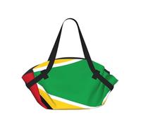 CNTDBU Manta de picnic 2 en 1 con la bandera de Guyana, plegable, impermeable, redonda, para parque de playa, bolsa portátil de camping con bolsillos de almacenamiento para aventuras al aire libre