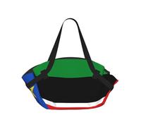CNTDBU Manta de picnic 2 en 1 con la bandera de Sudán del Sur, plegable, impermeable, alfombra redonda para parque de playa, bolsa portátil de camping con bolsillos de almacenamiento para aventuras al