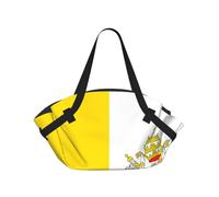 CNTDBU Manta de picnic 2 en 1 con la bandera del Vaticano, plegable, impermeable, redonda, para parque de playa, bolsa portátil de camping con bolsillos de almacenamiento para aventuras al aire libre