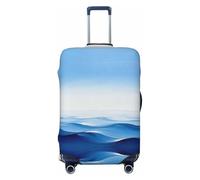 CNTDBU Marina Blue Wave - Funda elástica para maleta, protector de equipaje elástico para viajes, resistente a los arañazos, se adapta a la mayoría de maletas, Black, M, bohemio