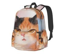 CNTDBU Mochila casual ligera con estampado de lavado de gatos para adultos, mochila de viaje de gran capacidad con correas acolchadas, bolsa de viaje resistente al agua