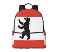CNTDBU Mochila de viaje ligera con diseño de bandera de Berlín con funda para portátil