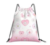 CNTDBU Mochila grande con diseño de burbujas en forma de corazón, impermeable, ligera, para deportes de gimnasio, mochila casual con cordón para viajes, senderismo